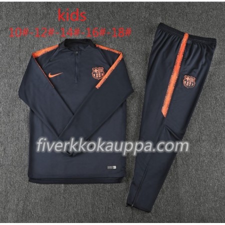 FC Barcelona Lasten Training Huppari Suits Musta Orange 2018-2019